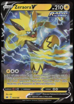 Zeraora V 053/198 NM Chilling Reign V Rare Holo Pokemon - Image 1