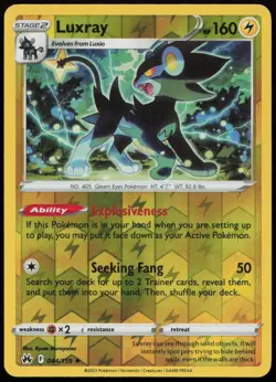 Luxray 044/159 NM Crown Zenith Rare Reverse Holo Pokemon - Image 1