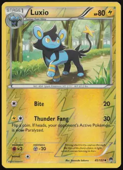 Luxio 45/122 LP BREAKpoint Uncommon Reverse Holo Pokemon - Image 1