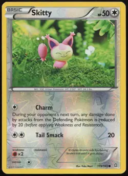 Skitty 113/160 LP Primal Clash Common Reverse Holo Pokemon - Image 1