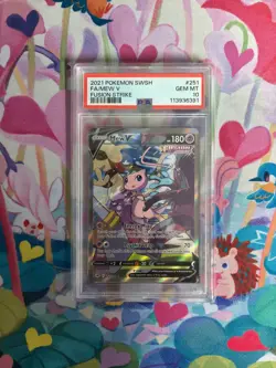 Pokemon 2021 Fusion Strike Mew v Alt Art 251/264 PSA 10 Gem Mint - Image 1