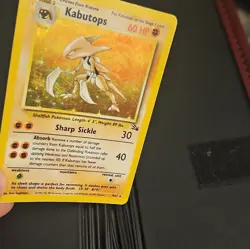 Pokemon Kabutops Fossil Holo Rare 9/62 60 HP Unlimited 1999 English Card - Image 2