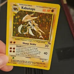 Pokemon Kabutops Fossil Holo Rare 9/62 60 HP Unlimited 1999 English Card - Image 3