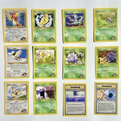 Gym Challenge Lot – Koga's Pokemon R/C/UC LP 10 Cards + Bonus WOTC Pokemon TCG - Image 1