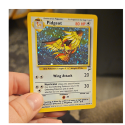 Pokemon Pidgeot Base Set 2 Holo Rare 14/130 80 HP English Card - Image 1