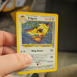 Pokemon Pidgeot Base Set 2 Holo Rare 14/130 80 HP English Card - Image 5