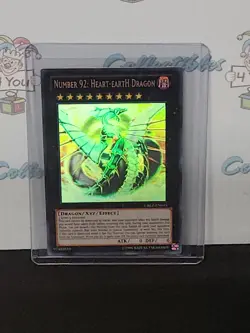 Konami Yugioh Ghost Rare Holo Number 92 Heart Earth Dragon En045 Trading Card - Image 1