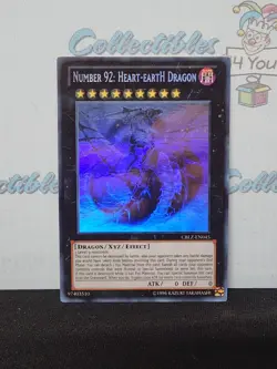 Konami Yugioh Ghost Rare Holo Number 92 Heart Earth Dragon En045 Trading Card - Image 5
