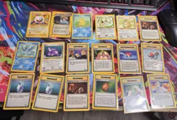 Vintage Pokemon Card Lot Base Set, Jungle, Fossil 74 Cards TCG WOTC Bulk - Image 1