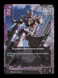 GD03-056 GUNDAM BARBATOS ADAPT (R) FOIL CARD - STEEL REQUIEM NM TCG - Image 1