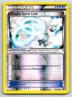 Pokemon Altaria Spirit Link XY - Fates Collide FCO Reverse Holo 91/124 LP Uncomm - Image 1