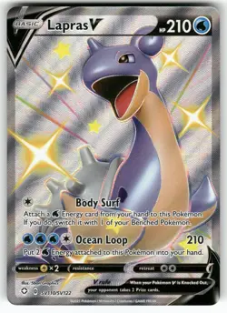 Lapras V SV110/SV122 Holo V Rare Shining Fates Shiny Vault Pokemon Near Mint - Image 1