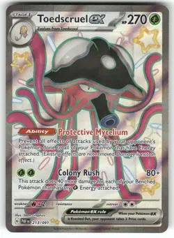 Toedscruel ex 213/091 Shiny Ultra Rare Paldean Fates Pokemon Near Mint - Image 1