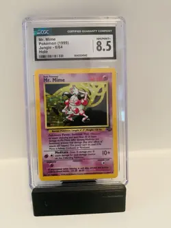 CGC 8.5 NM/Mint + Pokemon (1999) Mr. Mime Holo Jungle 6/64 - Image 1