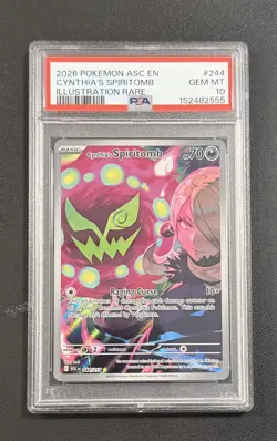 2026 POKEMON ASCENDED HEROES ILLUSTRATION RARE #244 CYNTHIA'S SPIRITOMB PSA 10 - Image 1