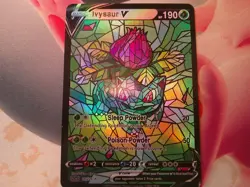 Pokemon Fan Art Stained Glass Bulbasaur V & Ivysaur V - Non-TCG - Image 3