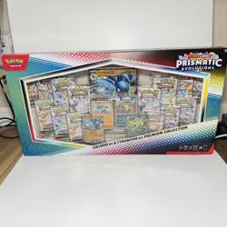 Pokemon 24 Prismatic Evolutions Lucario & Tyranitar ex Premium Collection Sealed - Image 1