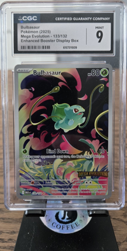 Pokemon CGC 9 Bulbasaur (Mega Evolution Stamped Promo) Illustration Rare 133/132 - Image 1