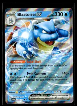 2024 TCG Pokemon #030 Blastoise ex 030/142 Holo Stellar Crown - Image 1