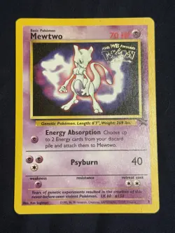 Pokemon Mewtwo WB Promo #3 The First Movie 1999 Black Star Promo LP - Image 1