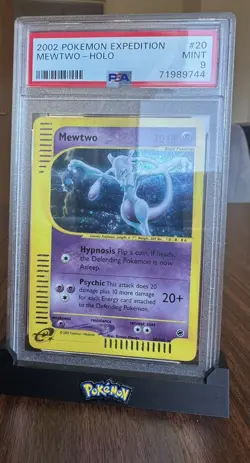 PSA 9 Mewtwo 20/165 Expedition E Series 2002 Pokemon Holo MINT INSANE swirl - Image 1