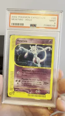 PSA 9 Mewtwo 20/165 Expedition E Series 2002 Pokemon Holo MINT INSANE swirl - Image 2