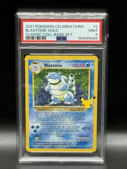 Pokemon TCG Blastoise 2/102 Celebrations Classic Collection Holo PSA 9 - Image 1