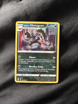 Pokemon TCG Holo Galarian Obstagoon 161/264 - Image 1