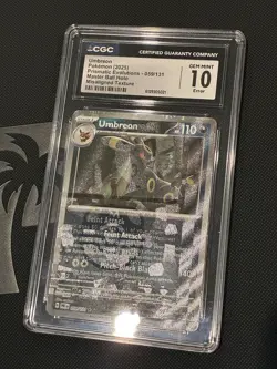 Pokemon 2025 Umbreon 059 Master Ball Texture Shift Prismatic Evolutions CGC 10 - Image 1