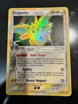 Pokemon Dragonite EX Delta Species Rare Holo 3/113 100 HP Stage 2 2005 - Image 1
