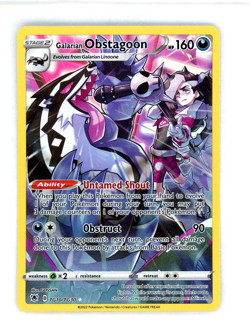 Pokemon TCG Galarian Obstagoon Astral Radiance TG10/TG30 Holo Rare NM - Image 1