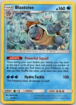 Blastoise 25/181 (Cracked Ice Holo) Rare Deck Exclusives MP - Image 1