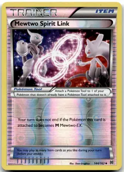 Pokemon Mewtwo Spirit Link BREAKthrough BKT #144/162 Uncommon Reverse Holo LP - Image 1