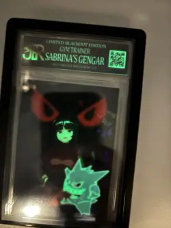 Jerrski Fan Art Sabrina’s Gengar GLOW In The DARK 1 Of 1 COA Rare Pokemon 1/1 - Image 3