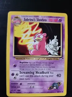 Pokemon TCG Sabrina's Slowbro 060/132 Gym Heroes Unlimited - Image 1