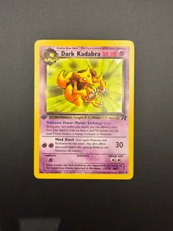 Pokemon Dark Kadabra 1st Edition Uncommon Team Rocket 39/82 LP - Image 1