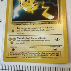 Pokemon Pikachu Wotc Promo Regular Promo 04/53 50 HP Wizards 1999 English Movie - Image 4
