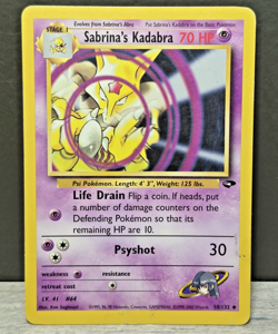 Sabrina's Kadabra 58/132 Unlimited Uncommon Gym Challenge Pokemon English - Image 1