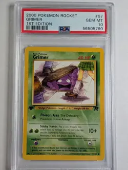 2000 Pokemon Rocket Grimer 1st PSA 10 - Image 1