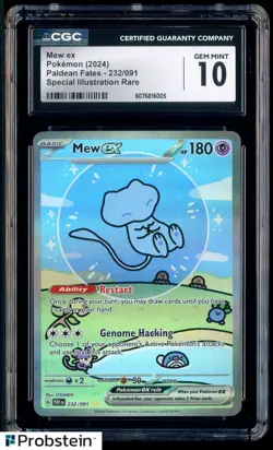 2024 Pokemon PAF EN Special Illustration Rare #232 Mew ex CGC 10 GEM MINT - Image 1