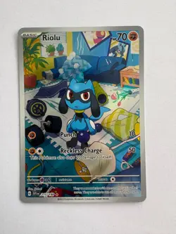 Riolu 215/198 Illustration Rare Scarlet & Violet Base Pokemon - Image 1