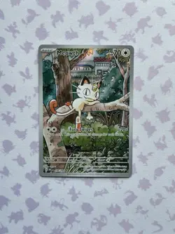 Pokemon TCG Meowth 106/094 Me02: Phantasmal Flames, Full Art, NM - Image 1
