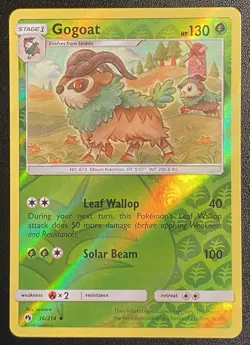 Gogoat Reverse Holo Uncommon 36/214 Pokemon TCG Sun & Moon Lost Thunder NM - Image 1