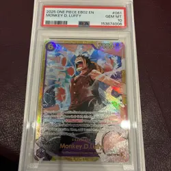 One Piece Extra Booster Anime 25th Collection Monkey D Luffy EB02 061 SEC PSA 10 - Image 1
