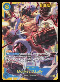 Monkey.D.Luffy OP11-118 Non Foil Secret Rare A Fist of Divine Speed One Piece NM - Image 1