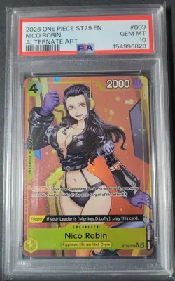 PSA 10 2026 ONE PIECE STARTER DECK ST29-ALTERNATE ART #009 NICO ROBIN - Image 1
