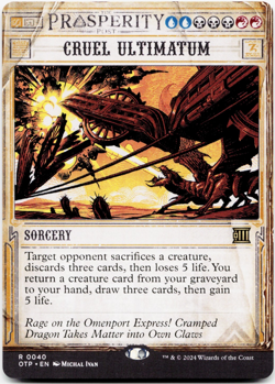 Cruel Ultimatum [Outlaws of Thunder Junction: Breaking News] MTG NM/M 💧💀🔥 - Image 3
