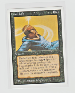 Magic the Gathering ~ MTG ~ 1x Drain Life ~ UNLIMITED ~ M/NM ~ - Image 1
