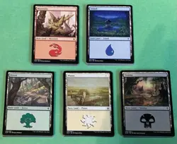 MTG Basic Lands - 20 Of Each Basic Type - 100 Total Lands - Mixed Sets - Image 1