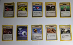 Lot of 10 Pokemon Trainer Cards from WOTC Era - Image 1